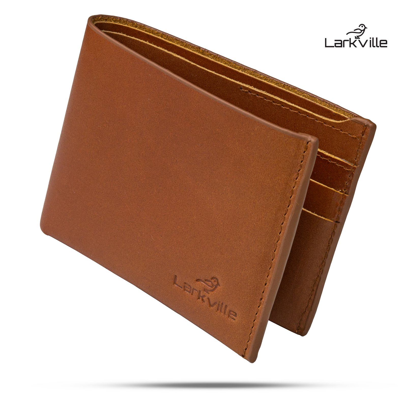 Classic brown leather RFID wallet