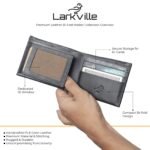 Leather Wallet for Men, Full Grain Genuine Leather Bifold Wallet, RFID Blocking Slim Wallet for Men (Black) - Image 3