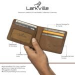 Genunie Leather Wallet for Men, Full Grain Crazy Horse Leather Bifold Wallet, RFID Blocking Slim Wallet for Men (Crazy Brown) - Image 2