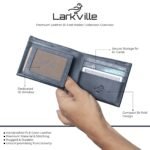 Leather Wallet for Men, Full Grain Genuine Leather Bifold Wallet, RFID Blocking Slim Wallet for Men (Navy) - Image 3