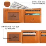 Leather Wallet for Men, Full Grain Genuine Leather Bifold Wallet, RFID Blocking Slim Wallet for Men (Natural) - Image 5