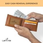 Leather Wallet for Men, Full Grain Genuine Leather Bifold Wallet, RFID Blocking Slim Wallet for Men (Brown) - Image 5