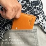 Leather Wallet for Men, Full Grain Genuine Leather Bifold Wallet, RFID Blocking Slim Wallet for Men (Natural) - Image 7