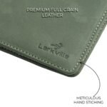 Genunie Leather Wallet for Men, Full Grain Crazy Horse Leather Bifold Wallet, RFID Blocking Slim Wallet for Men (Olive) - Image 6