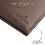 Leather Wallet for Men, Full Grain Genuine Leather Bifold Wallet, RFID Blocking Slim Wallet for Men (Nut Brown) - Image 6
