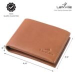Leather Wallet for Men, Full Grain Genuine Leather Bifold Wallet, RFID Blocking Slim Wallet for Men (Brown) - Image 2