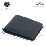 Leather Wallet for Men, Full Grain Genuine Leather Bifold Wallet, RFID Blocking Slim Wallet for Men (Navy) - Image 2