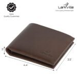 Leather Wallet for Men, Full Grain Genuine Leather Bifold Wallet, RFID Blocking Slim Wallet for Men (Nut Brown) - Image 2